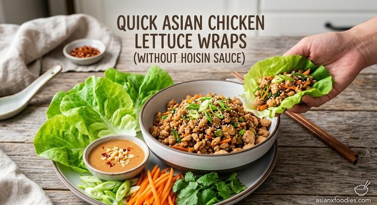 Quick Asian Chicken Lettuce Wraps Without Hoisin Sauce