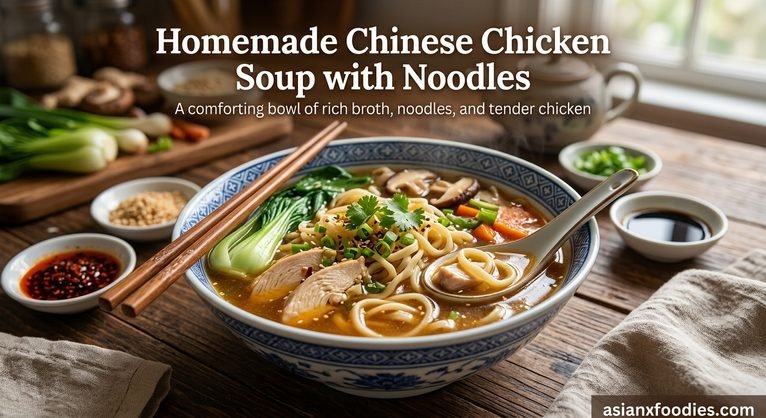 Homemade Chinese Chicken Soup with Noodles – Easy, Comforting, and Delicious