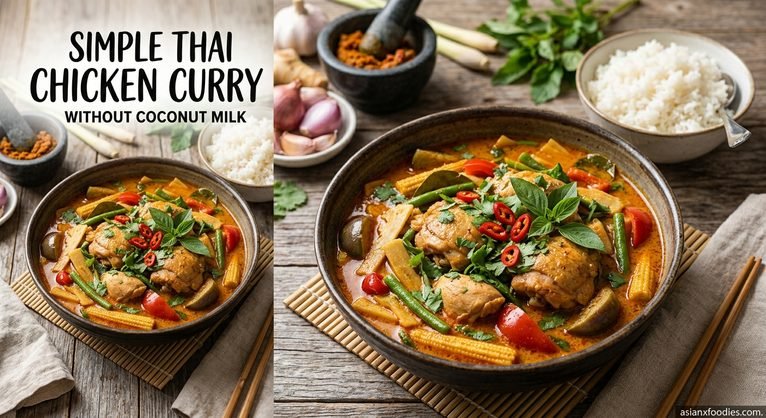Simple Thai Chicken Curry Without Coconut Milk – Easy, Flavorful, and Homemade