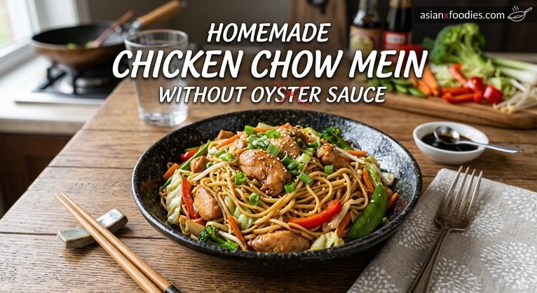 Homemade Chicken Chow Mein Without Oyster Sauce