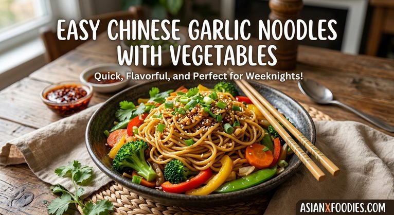 Easy Chinese Garlic Noodles with Vegetables – Quick, Flavorful, and Better Than Takeout